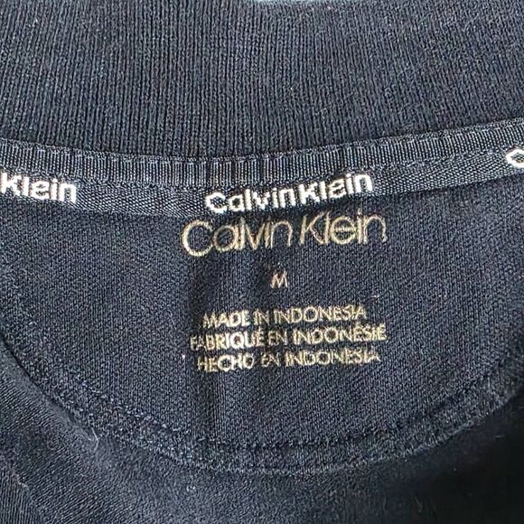 Calvin Klein M Black Short Sleeve Logo Polo Shirt - Picture 4 of 5